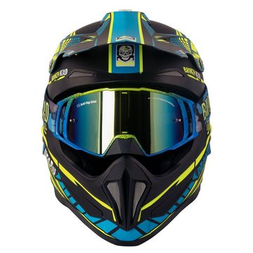 Broken Head Motocrosshelm Division + MX-Brille (Mit MX-Brille), David Bost Style