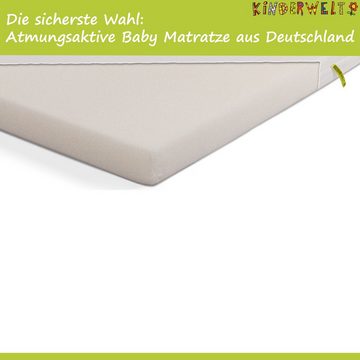 Babymatratze Schaumkernmatratze Comfort 7 cm 40 x 90 cm weiß, KiNDERWELT, 7 cm hoch