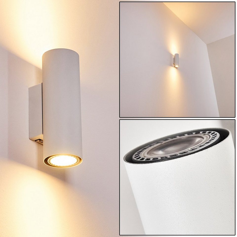 bemalbare Keramik Wohn Schlaf Zimmer Flur Lampen Design Up & Down Wand Leuchten