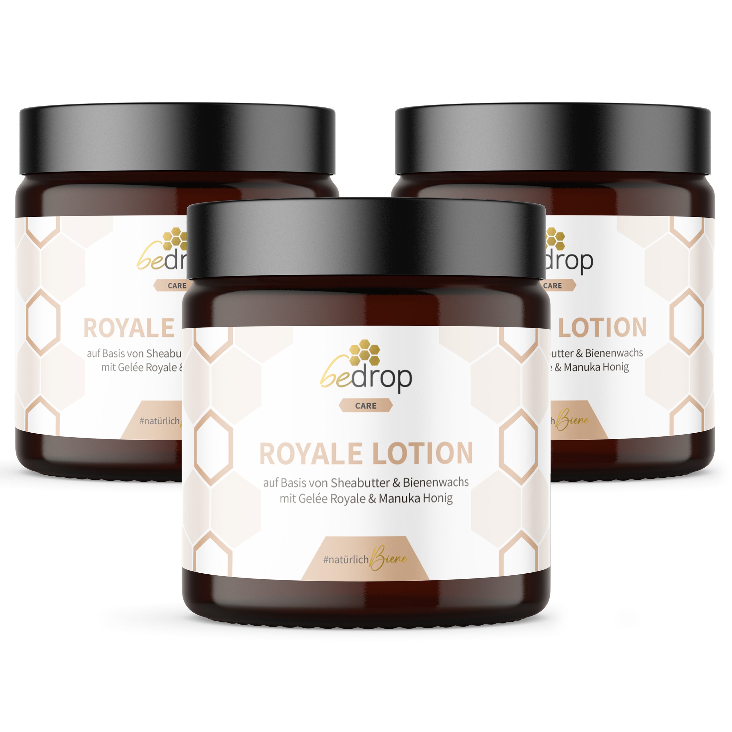 bedrop Körpercreme Royale Lotion mit Gelée Royale, Sheabutter und Manuka Honig, für eine natürliche, feuchtigkeitsspendende Pflege