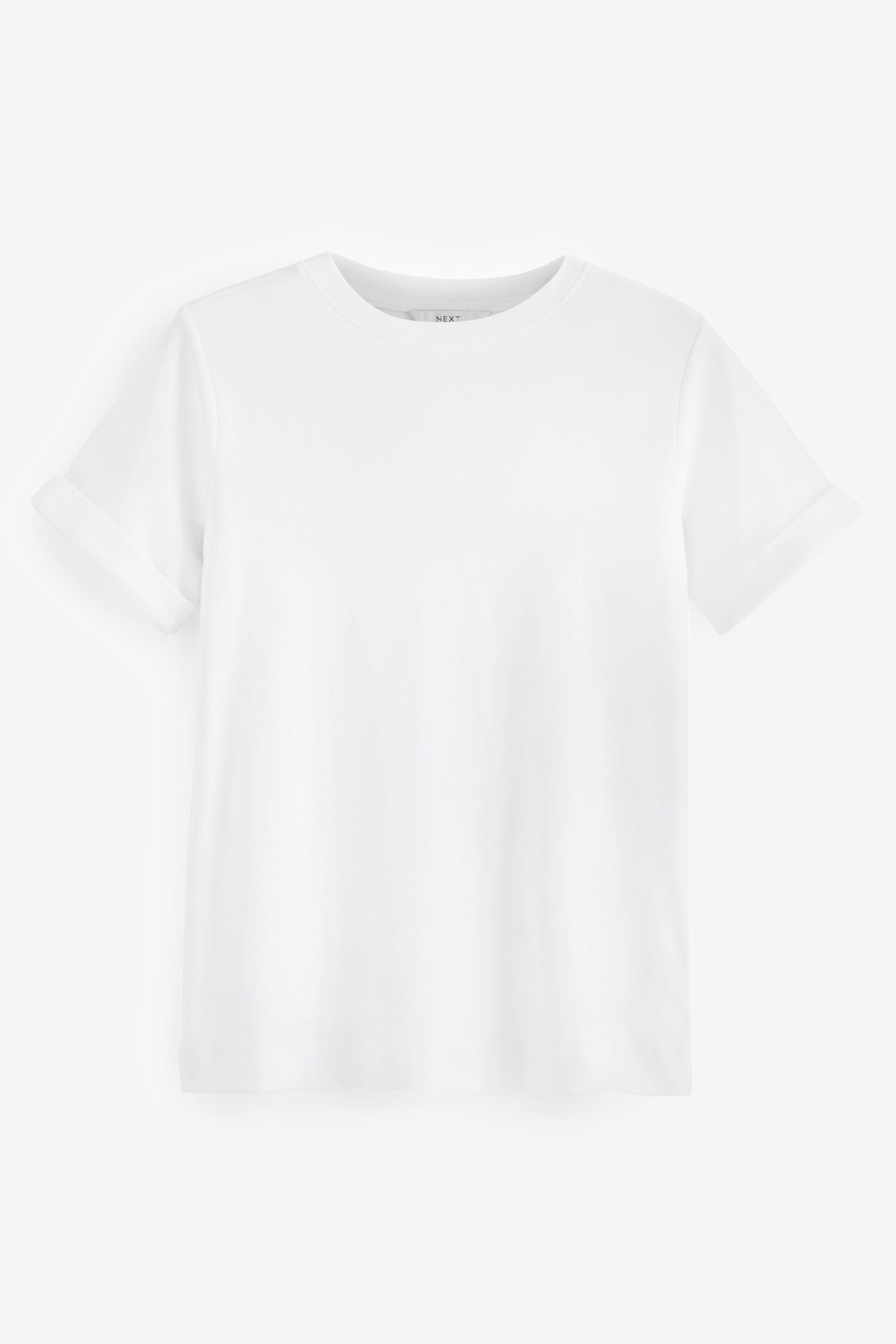 Next T-Shirt Kurzärmliges T-Shirt mit Rundhalsausschnitt (1-tlg) White