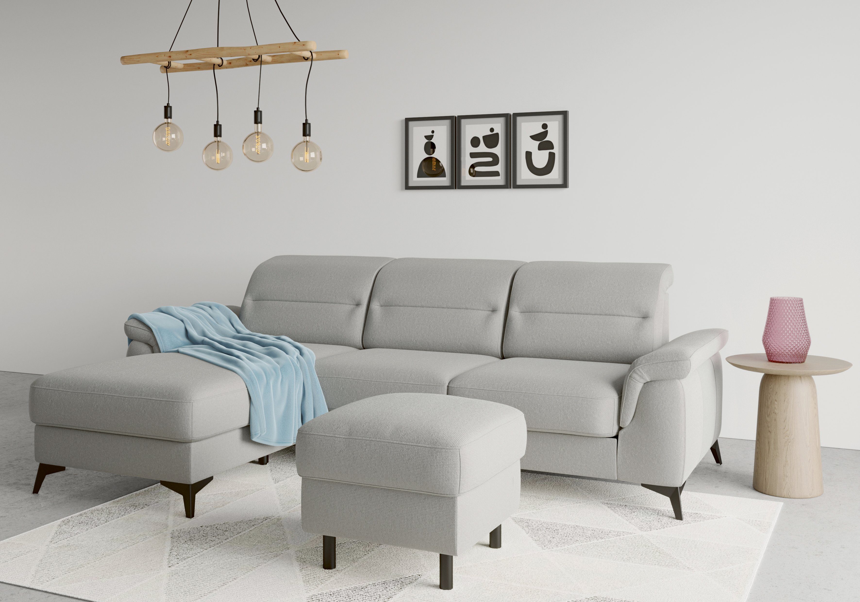 sit&more Ecksofa mit mit Sinatra, und Armteilfunktion Kopfteilverstellung Recamiere, optional