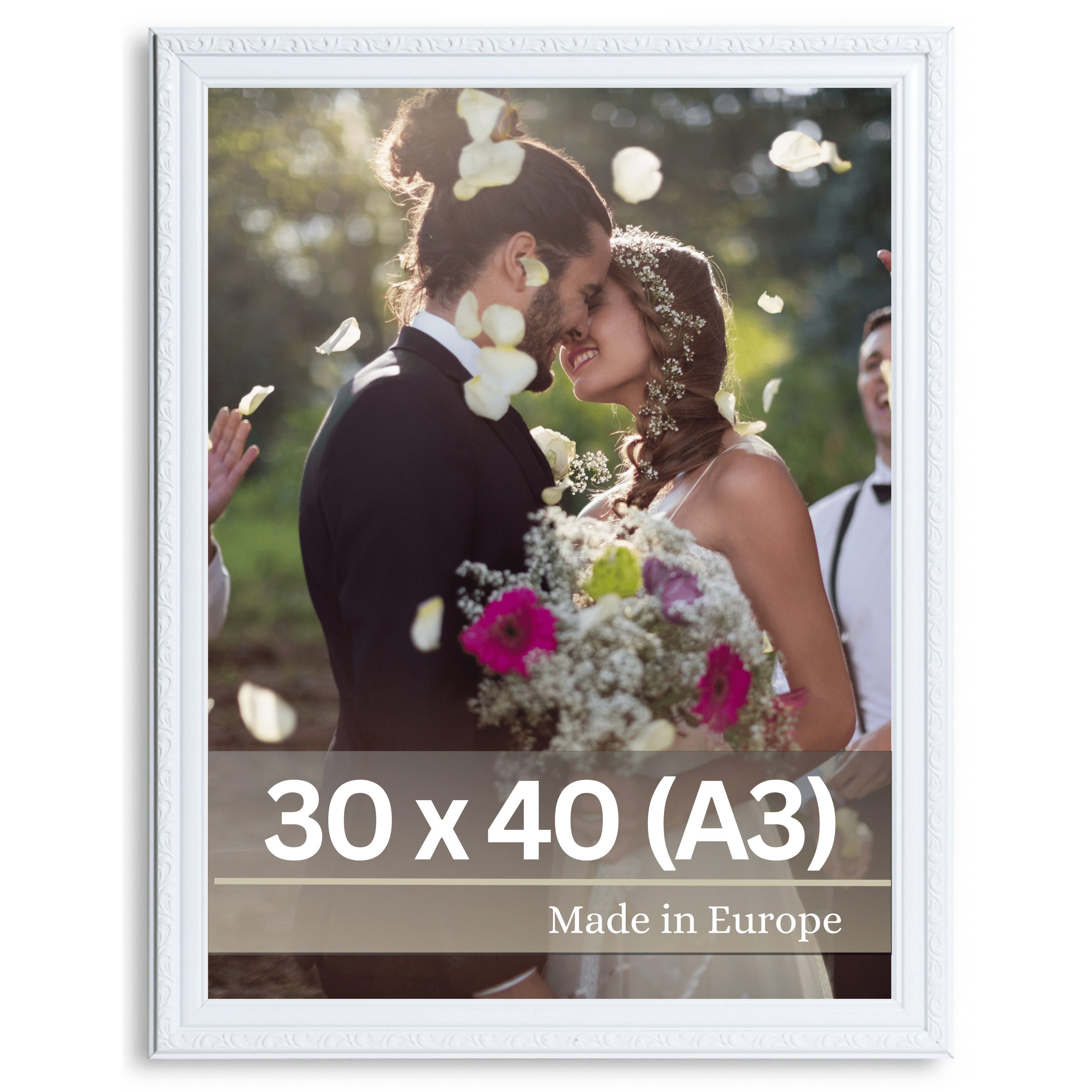 Victor (Zenith) Bilderrahmen Chagall, Antiker Bilderrahmen Weiß 30x40 cm A3 günstig online kaufen