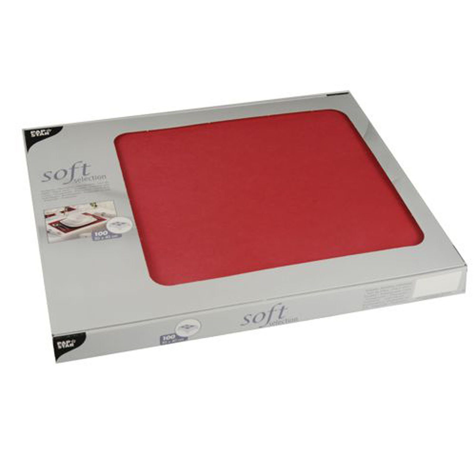 Starpak Einwegschale 600 Stück Vlies Tischsets, rot soft selection 30 x 40 cm