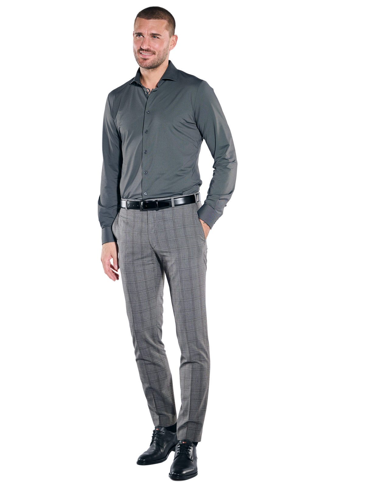 emilio adani Anzughose Herren Anzughose slim fit, Dunkelgrau – Bild 3 von 5