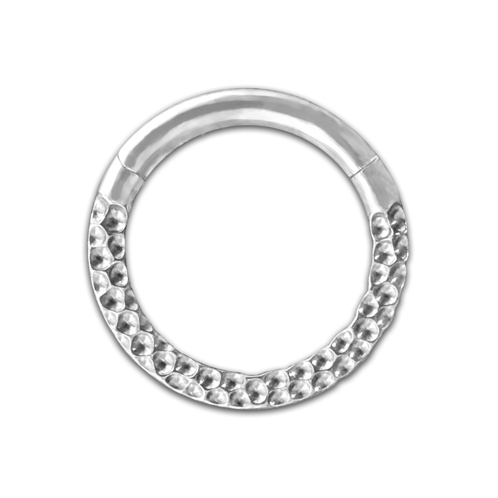 Nasenpiercing Segmentring Clicker Titan gehämmert Piercing Ring Nasenring Septum