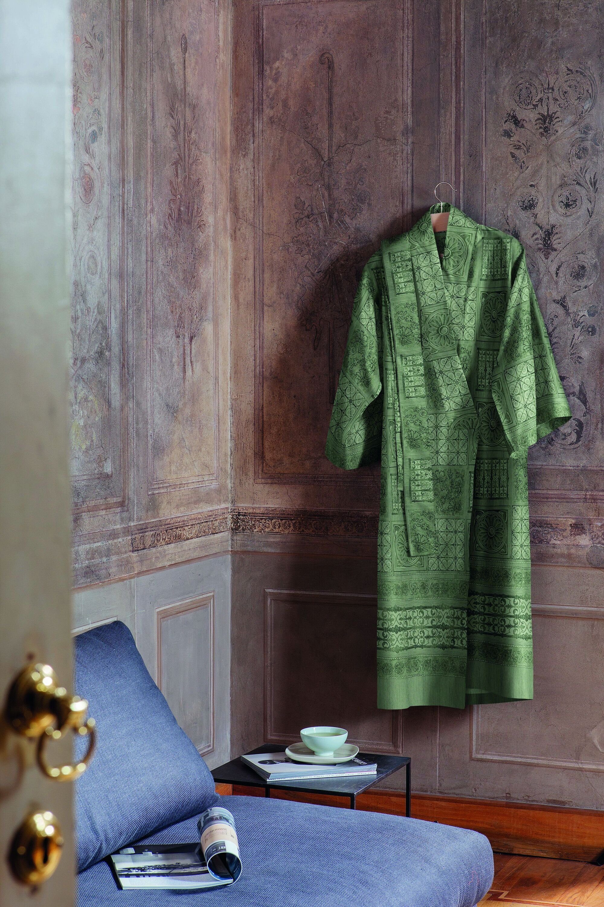 Bassetti Kimono BOLSENA, wadenlang, Baumwolle, Gürtel, aus satinierter  Baumwolle | Damen Bademäntel