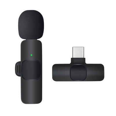 7Magic Streaming-Mikrofon »Kein Bluetooth oder App Lavalier Mikrofon« (20-20KHz USB C Schnittstelle Mini Wireless Microphone Handy Set), für Android YouTube TikTok Facebook