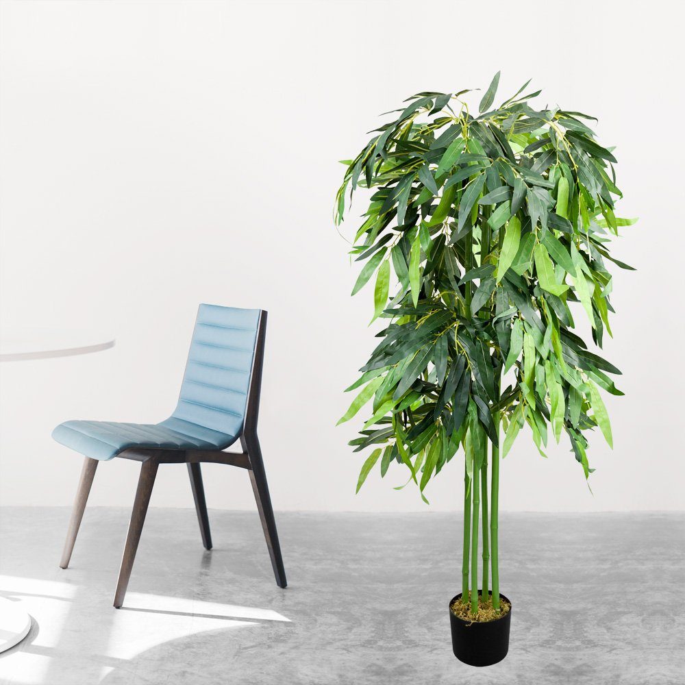 Kunstbambus Bambus Kunstpflanze Künstliche Höhe Pflanze cm, 140 Decovego, cm 140
