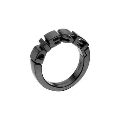 Diesel Fingerring Diesel Ring Damenring Gr.56/17,8 DX0044040508, aus Edelstahl, Größe 56, Schwarz