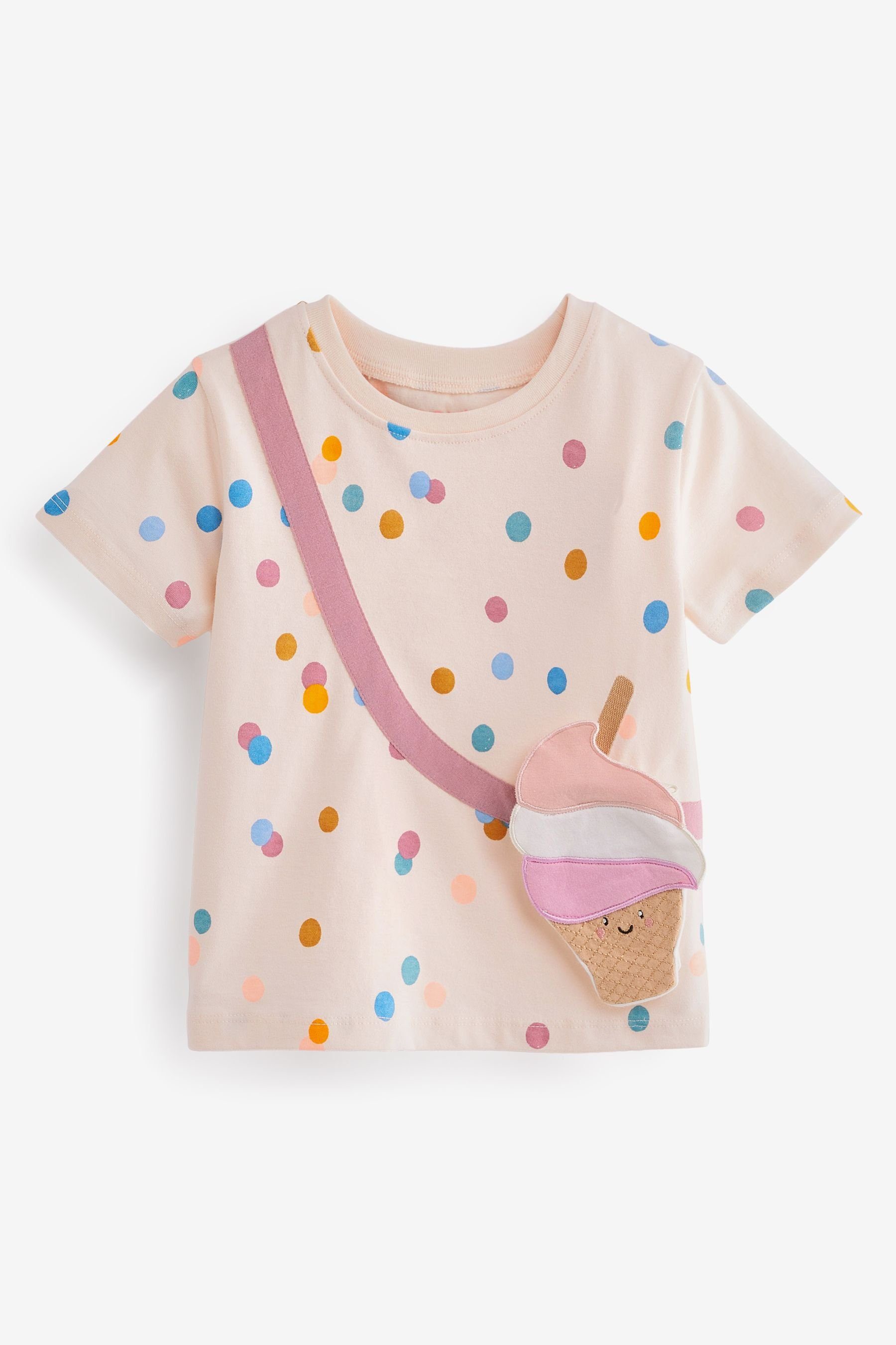 Next T-Shirt T-Shirt mit Tasche (1-tlg) Cream Spot Ice Cream