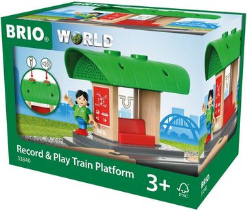 BRIO® Spielzeugeisenbahn-Gebäude BRIO® WORLD, Bahnhof mit Aufnahmefunktion, FSC®- schützt Wald - weltweit