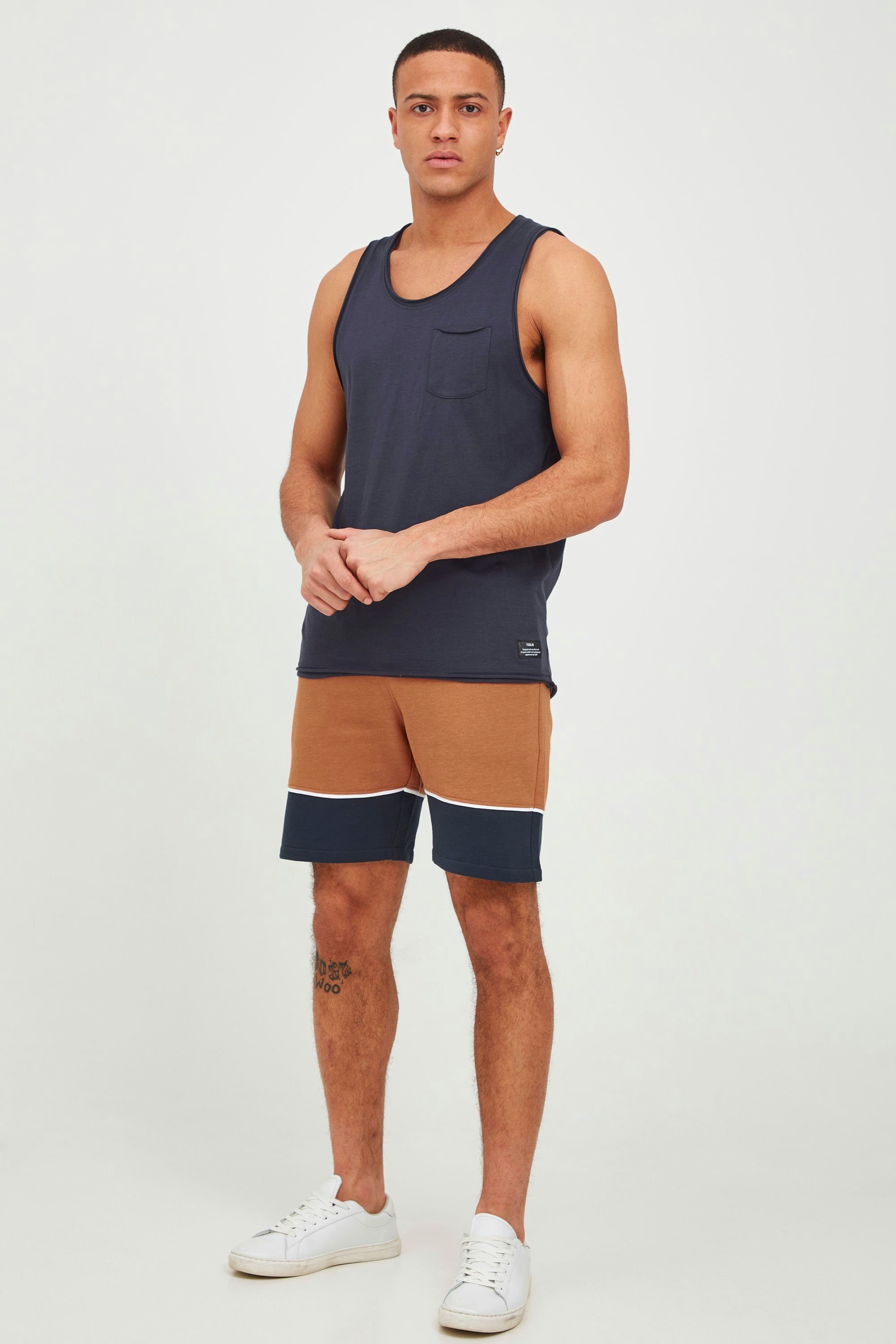 Solid Sweatshorts Colorblock Sweat mit Insignia Blue Shorts (194010) SDDebber Kordeln