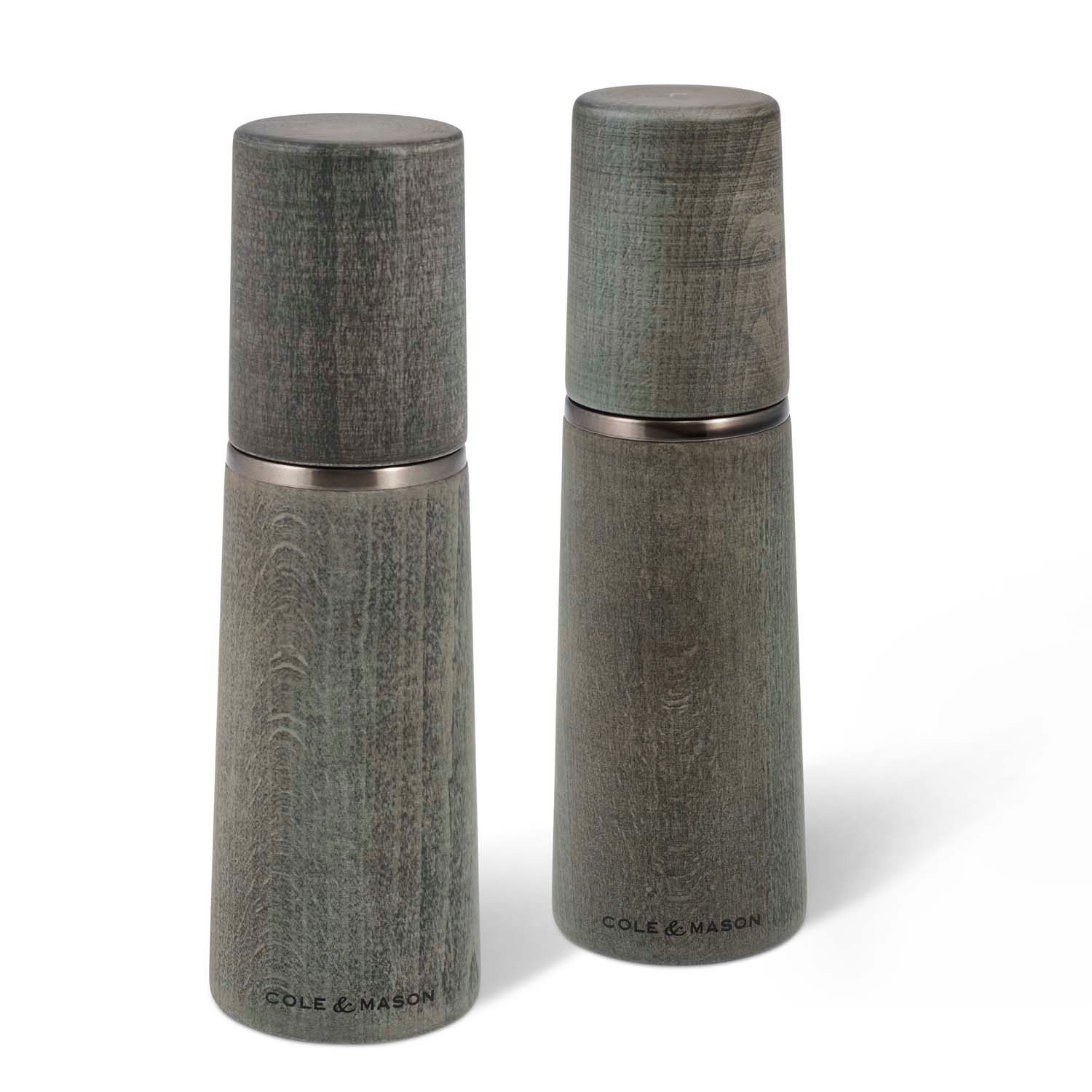 Cole & Mason Salz-/Pfeffermühle Marlow manuell, aus gebeiztem Buchenholz, 18,5 cm