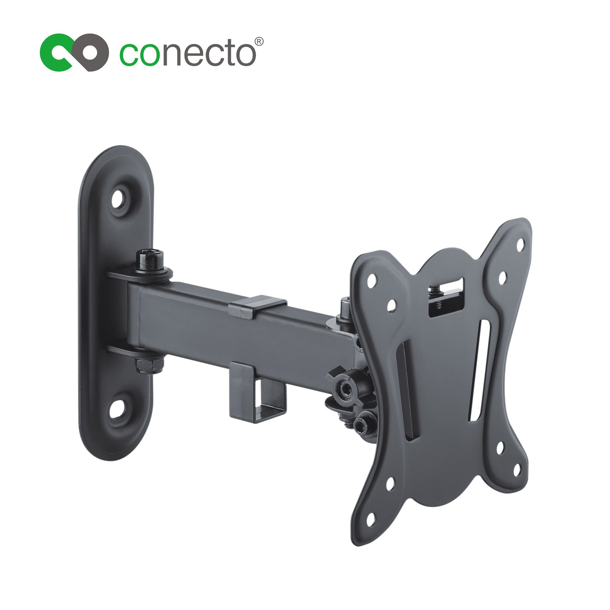 conecto TV-Wandhalterung TV Wandhalter für LCD LED Fernseher & Monitor, (bis 27 Zoll, neigbar, schwenkbar)