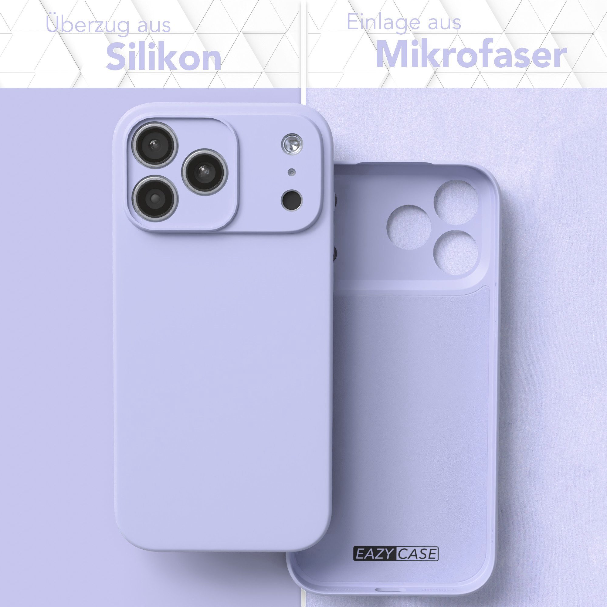 EAZY CASE Handyhülle für Apple iPhone 17 Pro Max Hülle Silikon 6,9 Zoll, Silikonhülle stoßfest Smart Slimcover Case Dünn Blau Lila – Bild 3 von 5