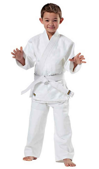 KWON Judoanzug »Randori Judo Anzug mit Gürtel Hose und Jacke Club Line« (Komplett, 3-Teilig), Kinder, Erwachsene, Größen: 120 - 200 cm, weiß, 8,5 OZ, Jiu Jitsu, Ju Jutsu
