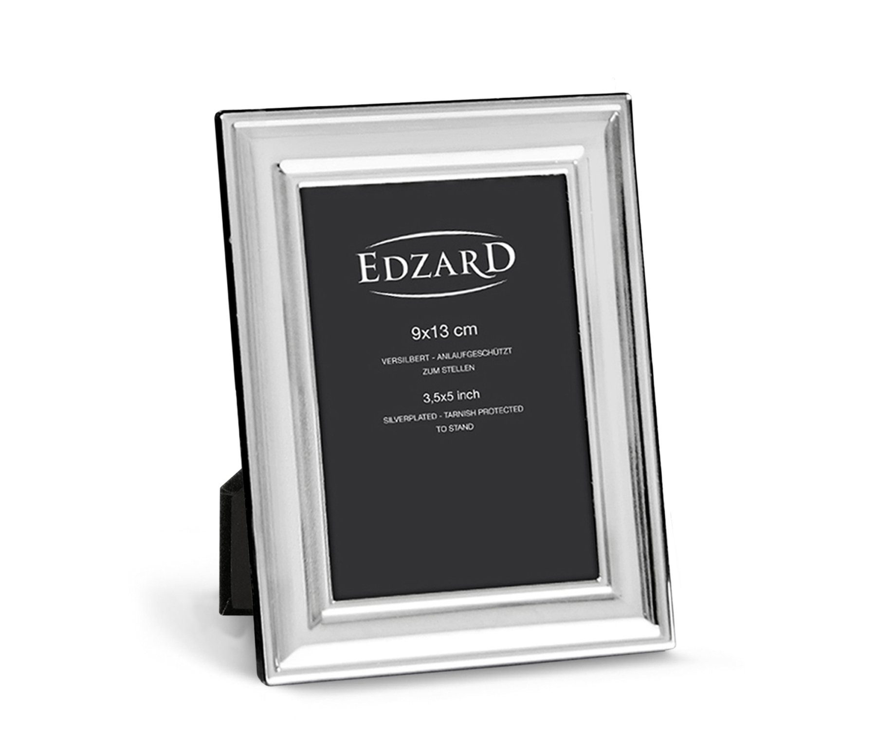 EDZARD Bilderrahmen Sunset, versilbert und anlaufgeschützt, für 9x13 cm Bilder – Fotorahmen