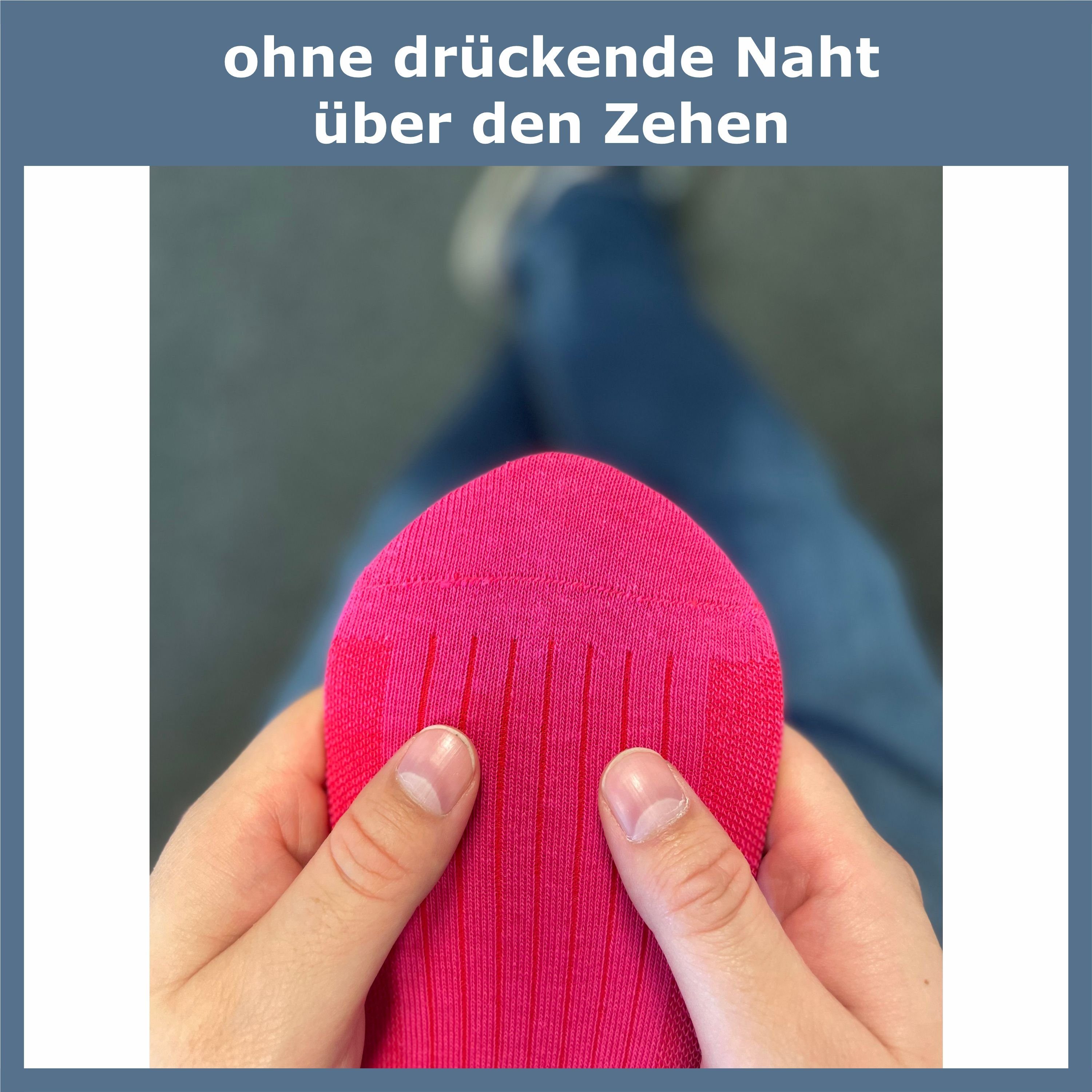 GAWILO Diabetikersocken für Damen ohne Gummibund & ohne Naht - kurze Socke (6 Paar) Breiter Piquet-Strick am Komfortbund, Venensocke aus weicher Baumwolle