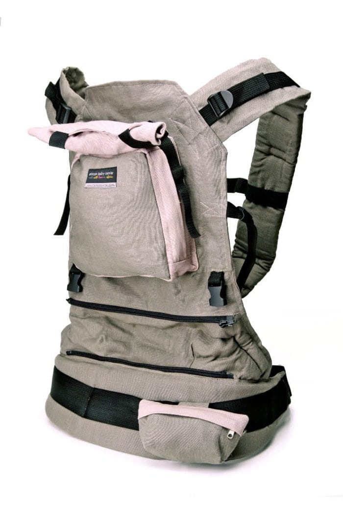 African Baby Carrier Babytrage aus Hanf - African Carrier - Taupe, Handgefertigt in Südafrika · 100% Hanf Canvas · Unikat