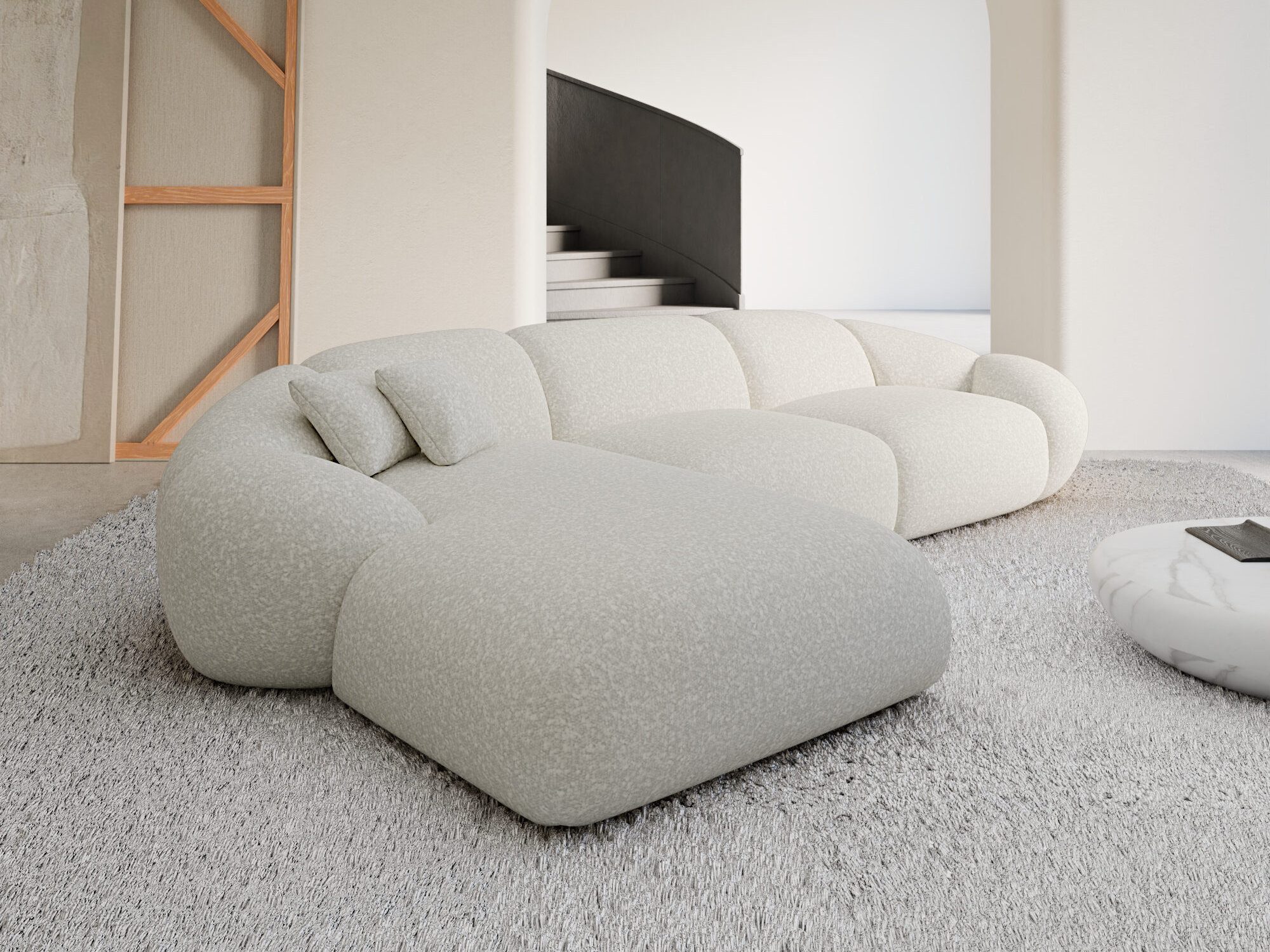 Sofa Dreams Ecksofa Polster Ecksofa Solverde L Form kurz, Ecksofa, L-Form, Zeitloser Look in L-Form, 2 Zierkissen inklusive