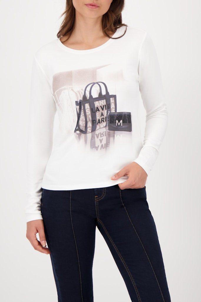 Monari T-Shirt Taschenprint Funkelnde Strasssteine mit günstig online kaufen