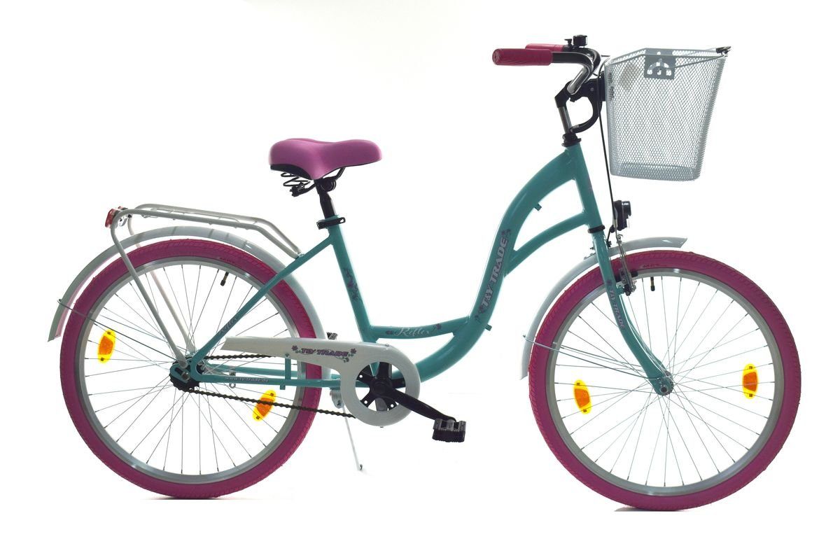 Cityrad 24 Zoll Kinder Mädchen City Fahrrad Bike Rad STVO Reflex BMP 1 Gang
