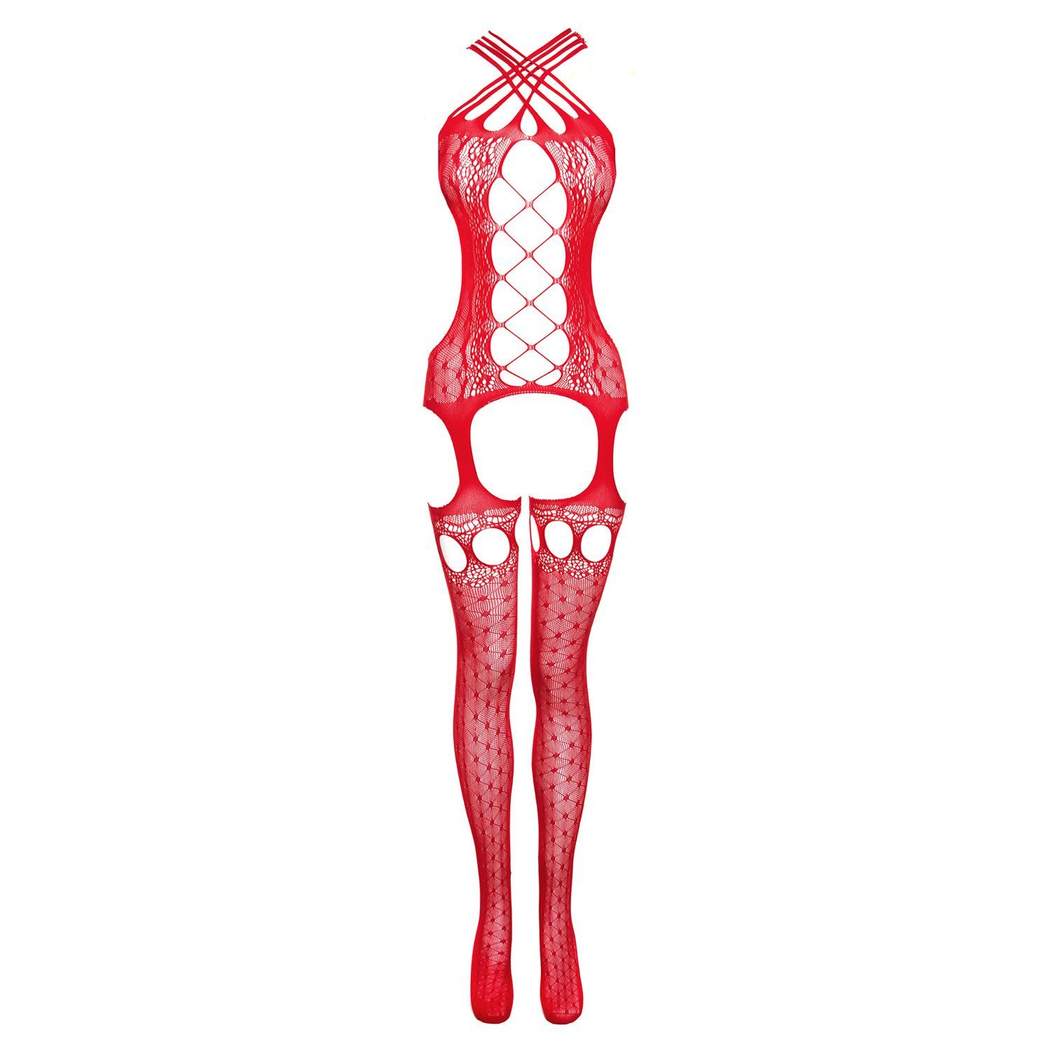 CHRISTINE LE DUC Body Straps Catsuit - rot – Bild 4 von 5