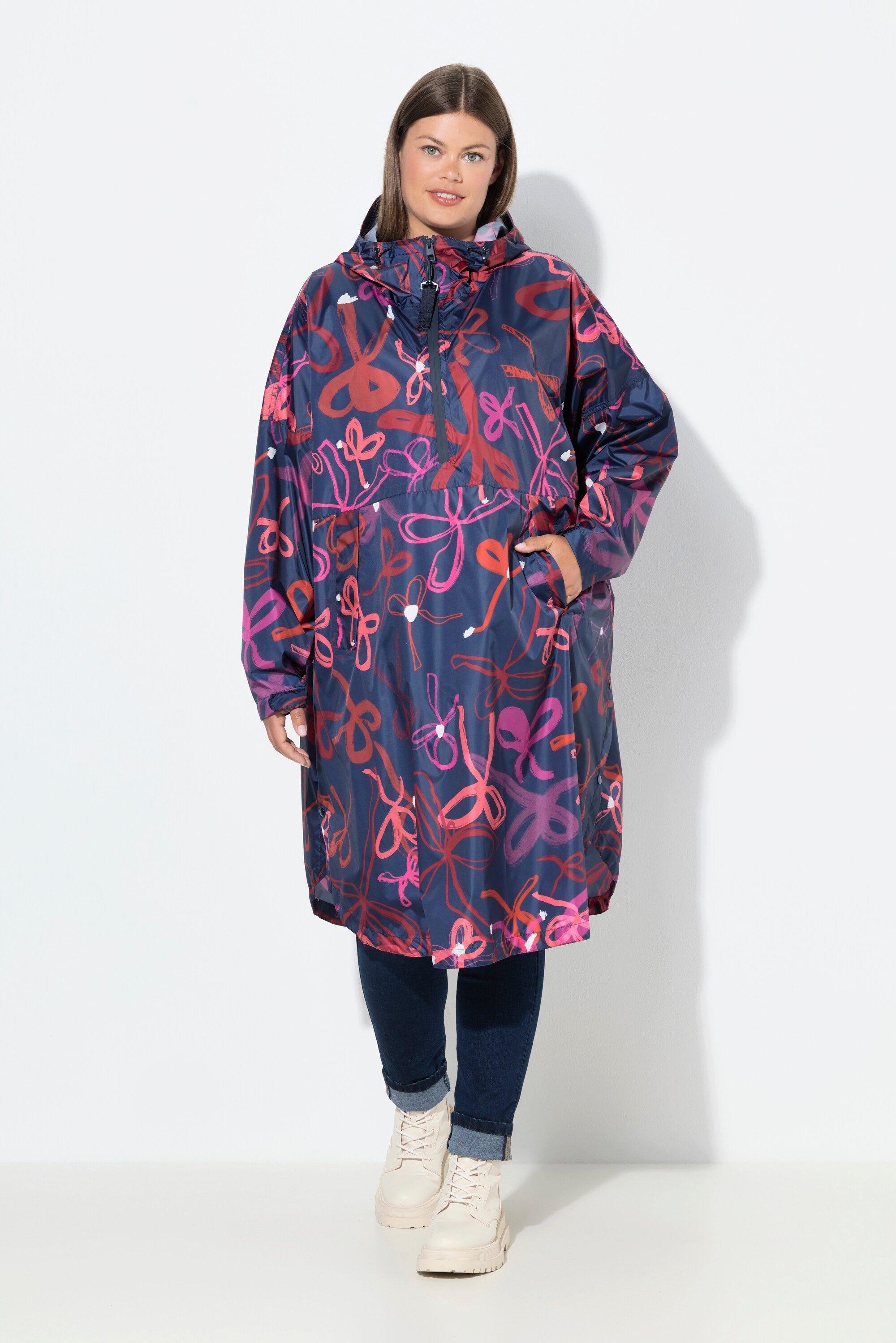 Laurasøn Funktionsjacke Funktions-Regencape Unisex Print Kapuze günstig online kaufen