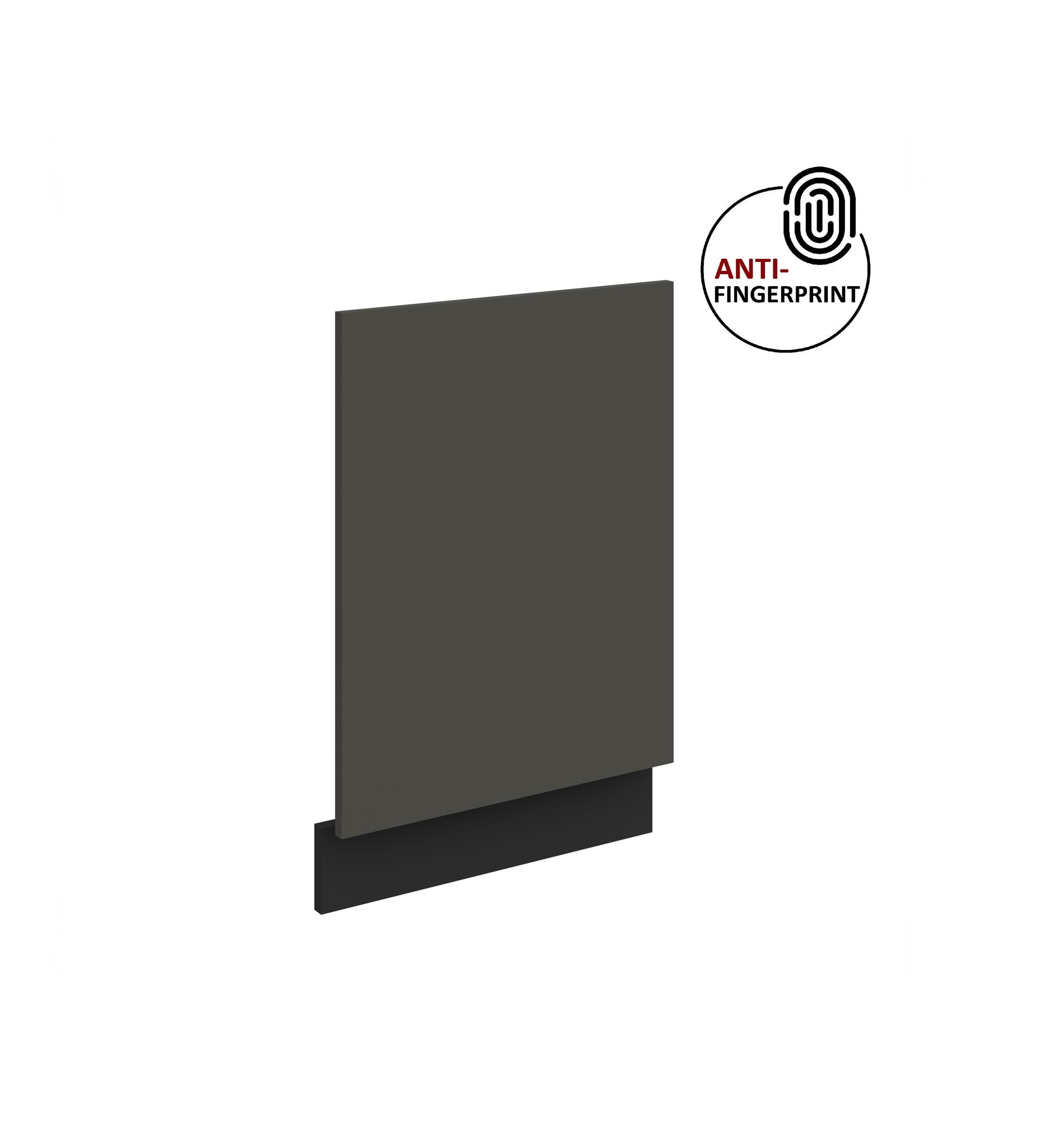 Küchen-Preisbombe Frontblende für integrierten Geschirrspüler 45 Küche ARIA Graphite + Schwarz matt (Frontblende Geschirrspüler integriert, 1 St), Modern