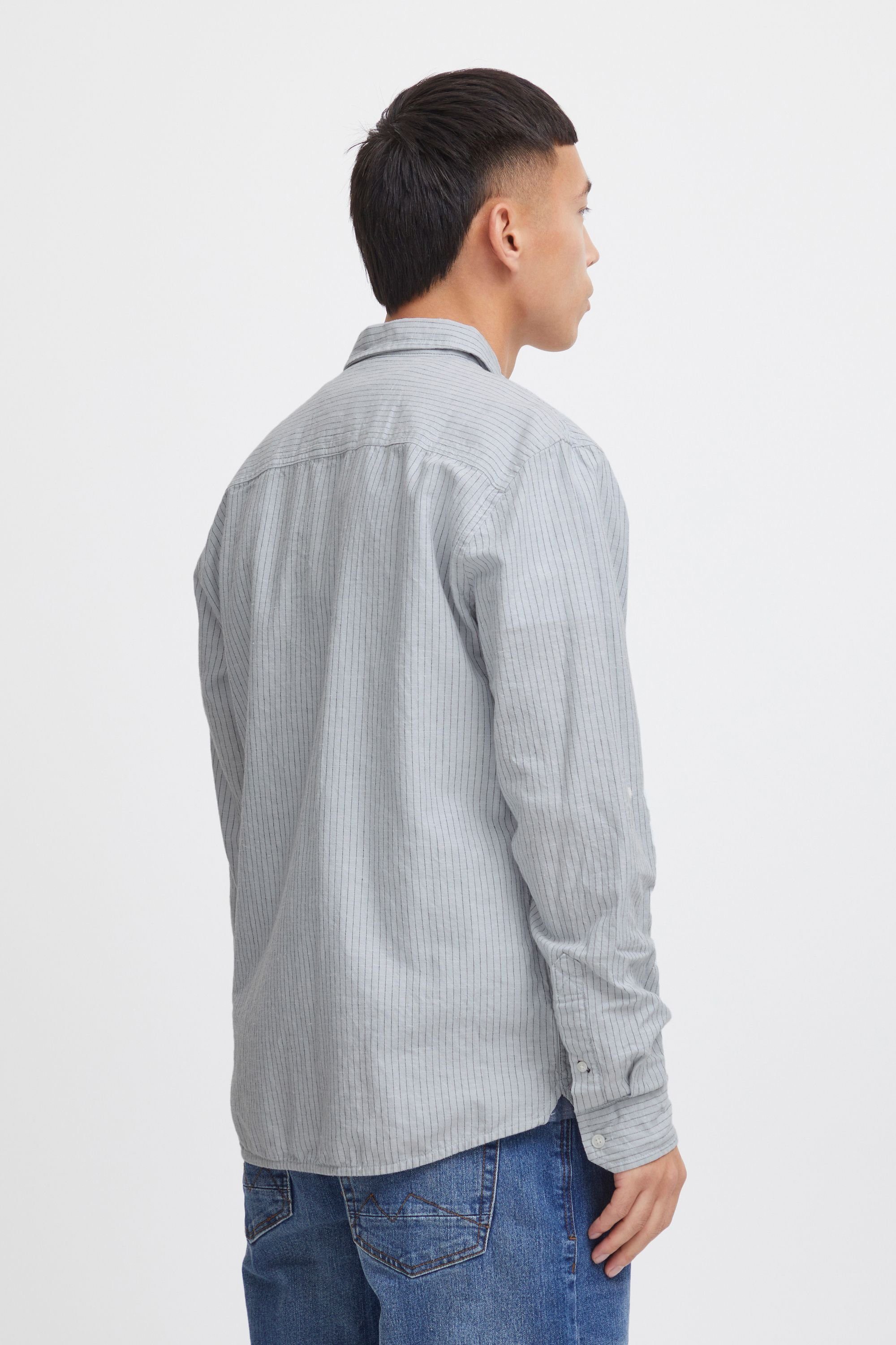 Blend Langarmhemd BHShirt Stilvolles Langarmhemd mit Brusttasche aus Leinenmix