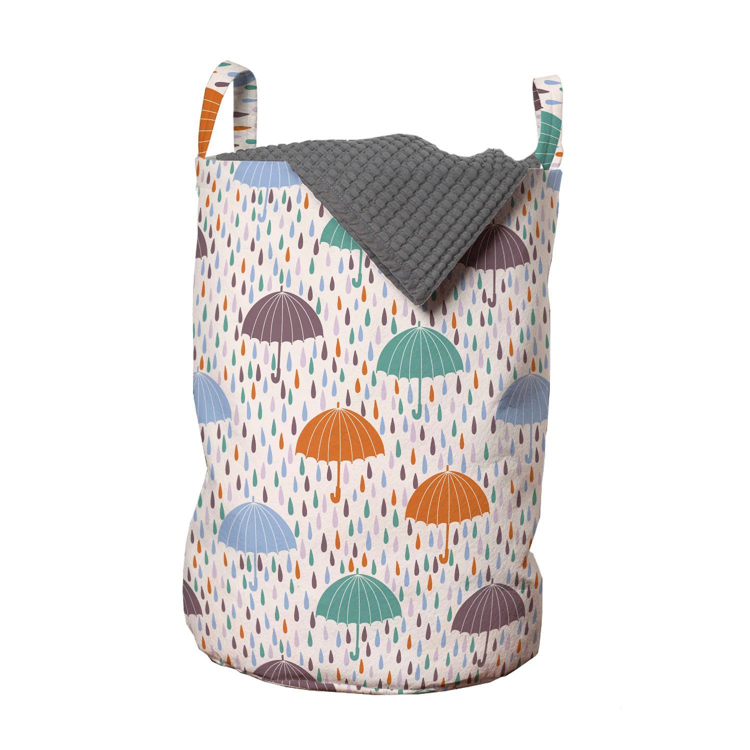 Abakuhaus Wäschesäckchen Wäschekorb mit Griffen Kordelzugverschluss für Waschsalons, Regen Griff Regenschirm