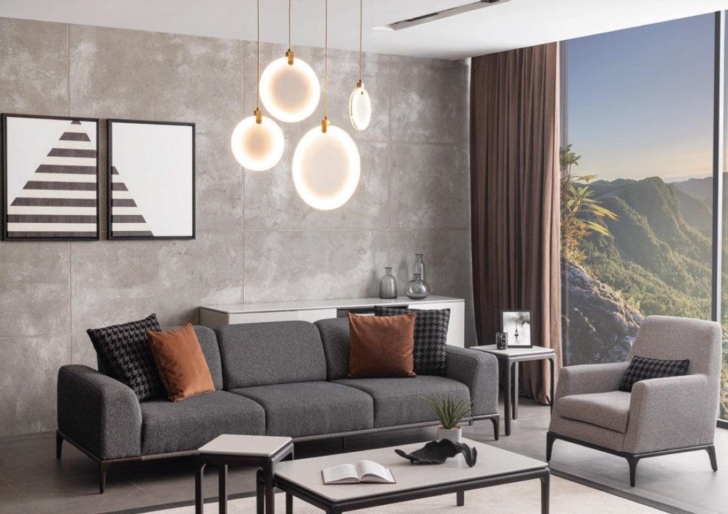 Design Sofa, JVmoebel Sitzer Wohnzimmer Stil neu Grau 4 Farbe Möbel Moderne Sofa