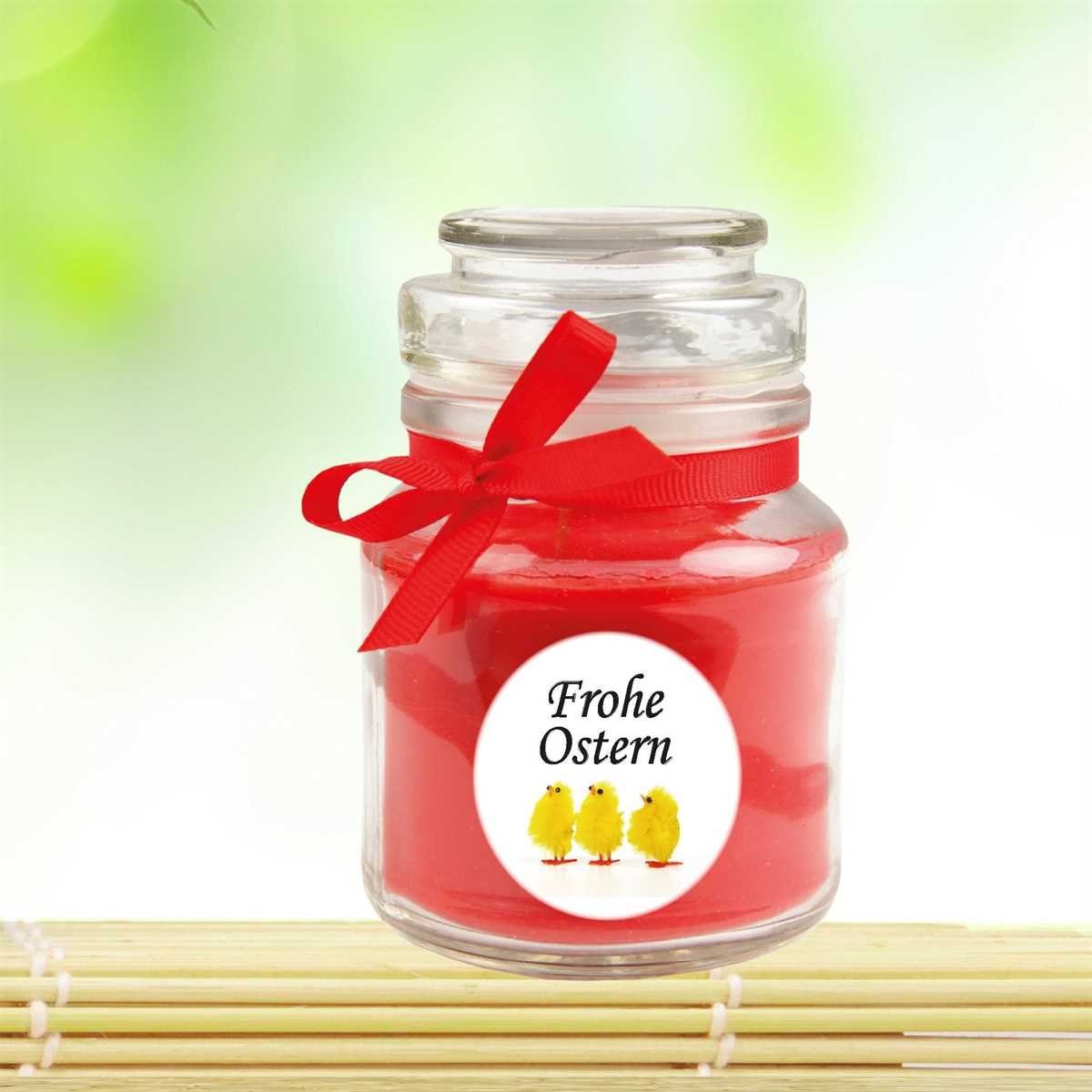 HS Candle Duftkerze zur Osterzeit (1-tlg), Frohe Ostern - Stimmungslicht mit Duft - Kerze mit Motiv zur Osterzeit