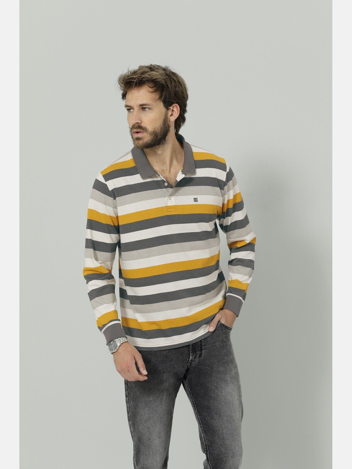 Babista Langarm-Poloshirt VENELIO aus nachhaltiger Baumwolle günstig online kaufen