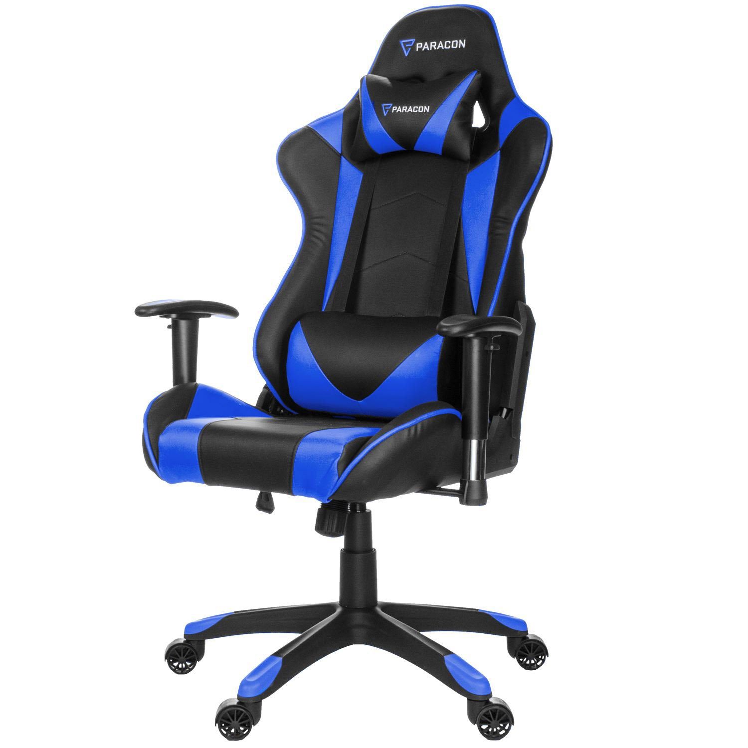 ebuy24 Gaming-Stuhl Paracon Knight Gaming Stuhl inkl. Nackenkissen und Blau