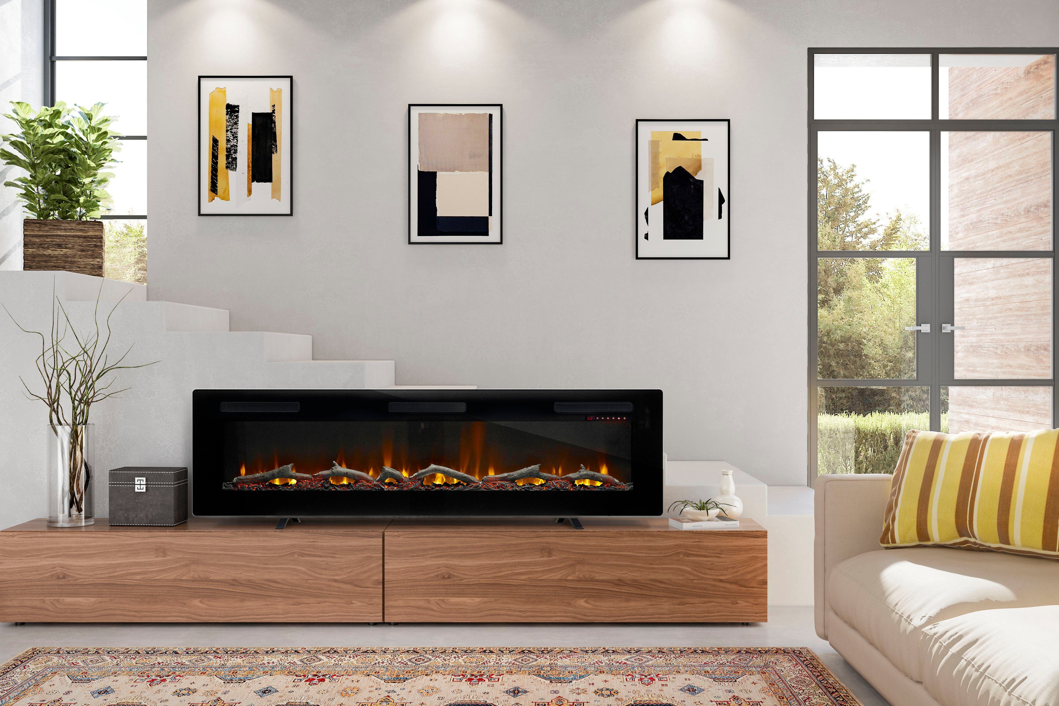 Dimplex Elektrokamin Sierra 72", schwarz,mit Heizung, günstig online kaufen