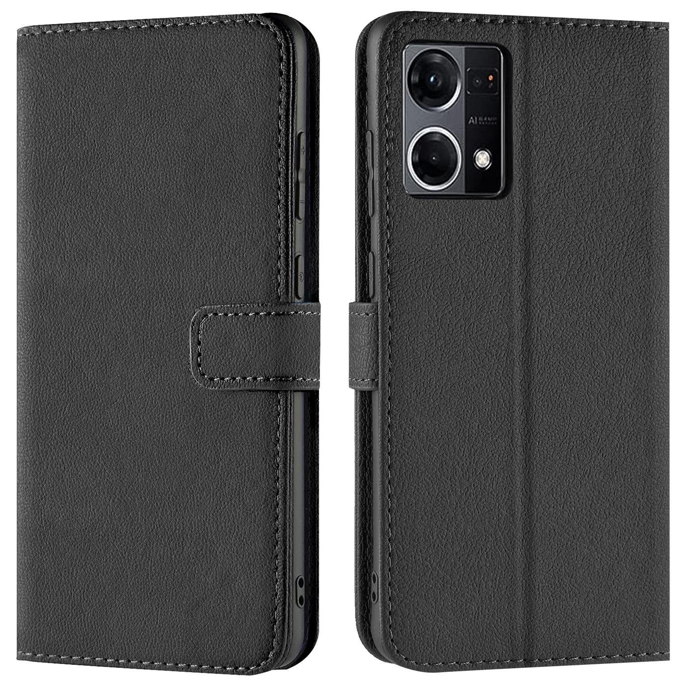 CoolGadget Handyhülle Book Case Handy Tasche für OPPO Reno 7 6,43 Zoll, Hülle Klapphülle Flip Cover für OPPO Reno7 Schutzhülle stoßfest
