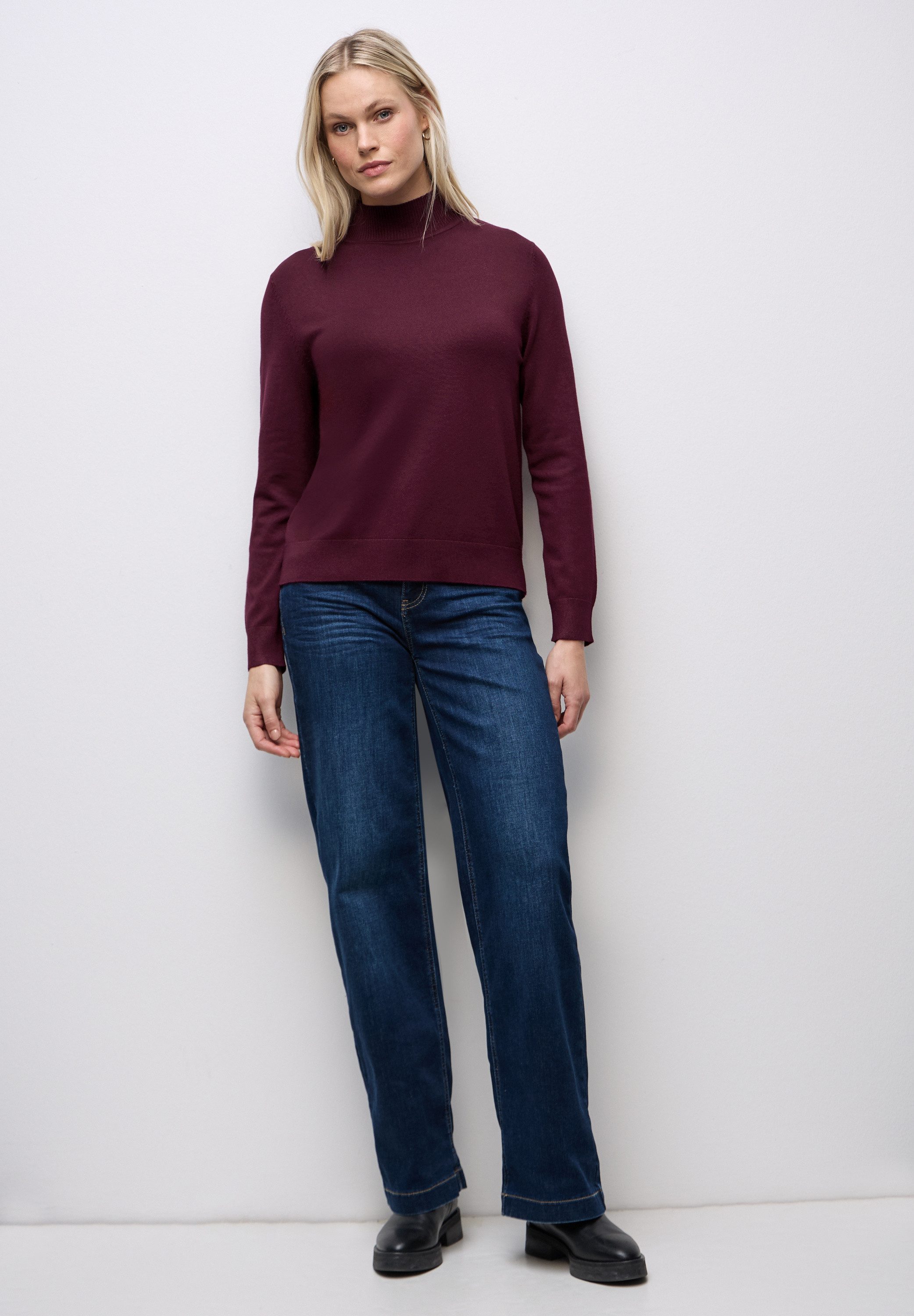 STREET ONE Rollkragenpullover Feinstrick