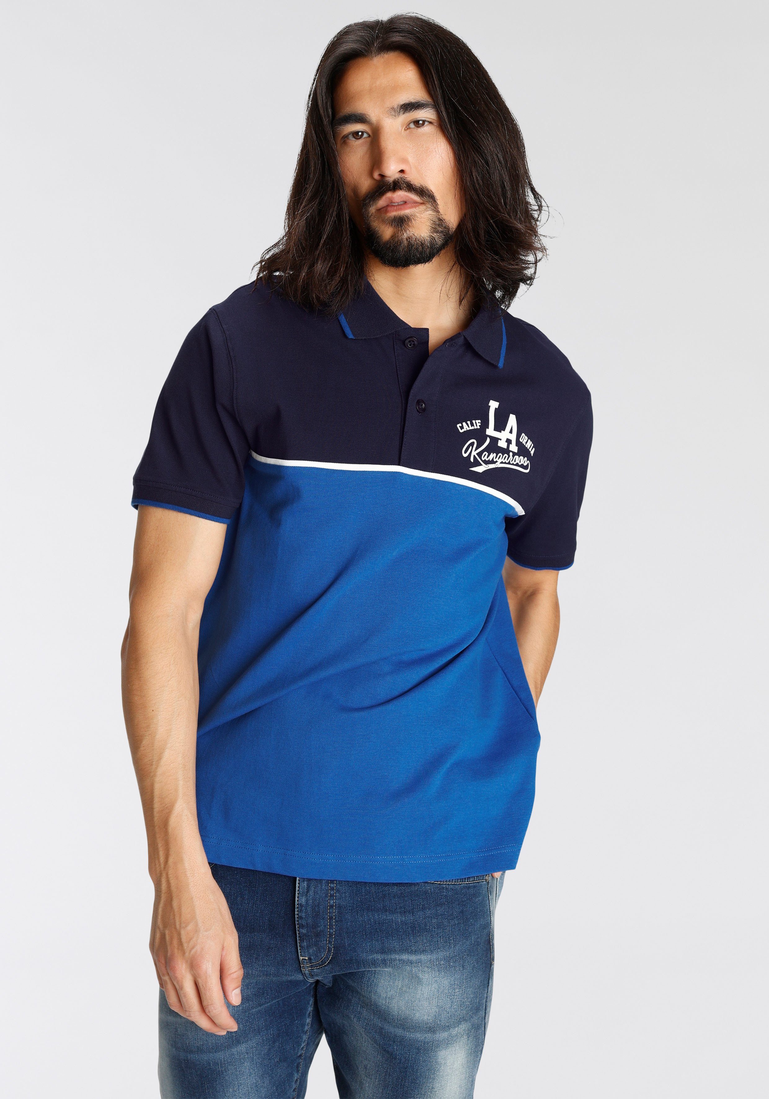 KangaROOS Poloshirt KangaROOS, Hochwertige Piqué-Qualität dank reiner  Baumwolle