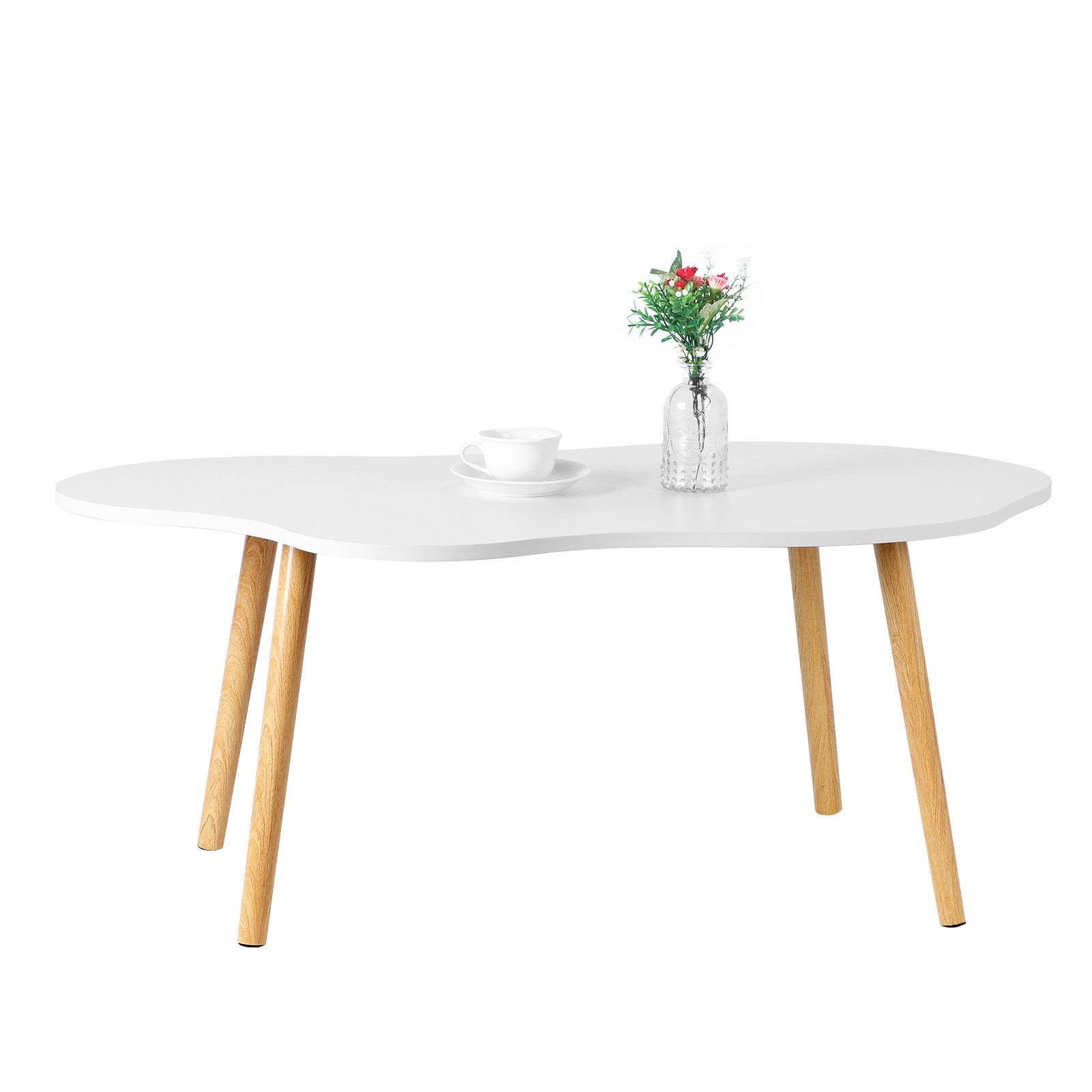 Rutaqian Beistelltisch Kleiner Beistelltisch, 100×50×40cm, Wolkenform günstig online kaufen