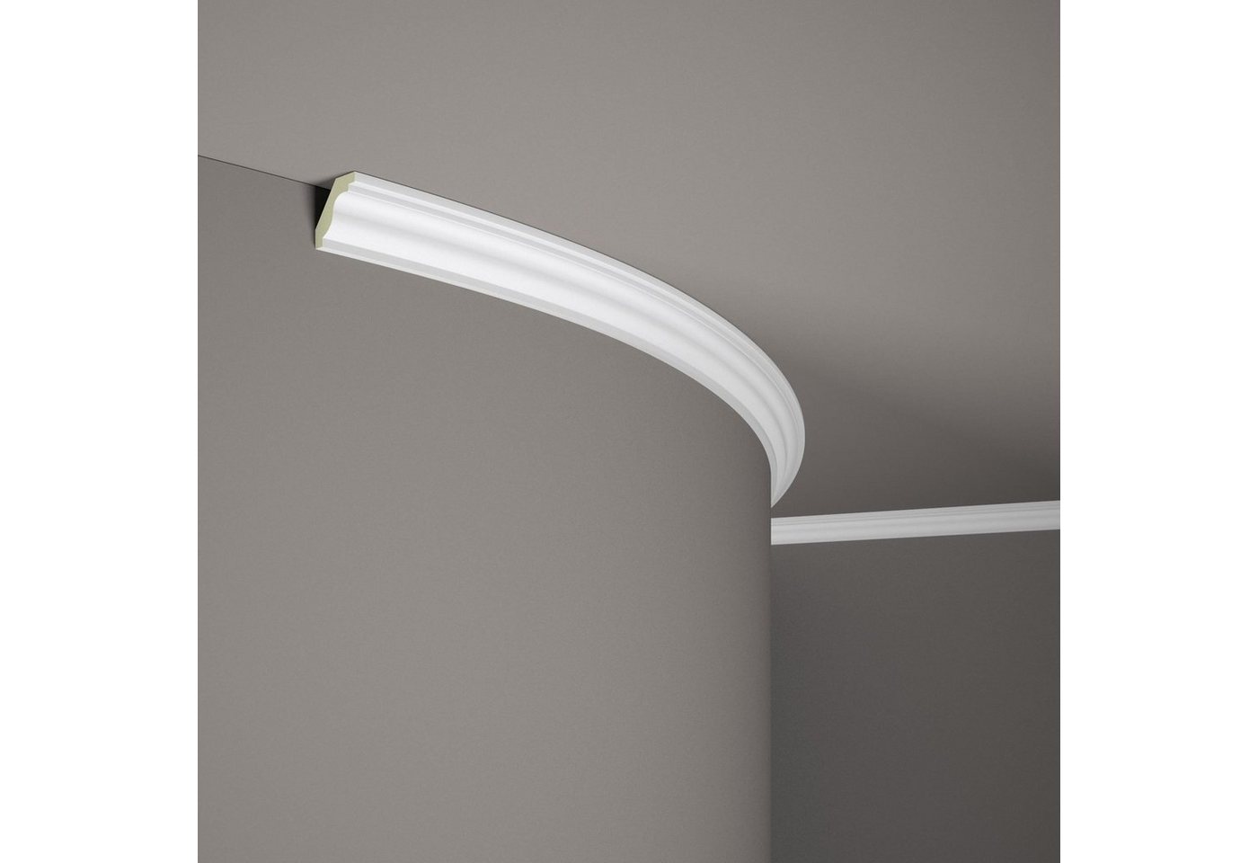 Thumbnail - Mardom Deckenleiste flexible MDB135F Profoam 35 x 28 x 2000 mm Weiß Stuckleiste biegsam, Kleben, Polyurethan