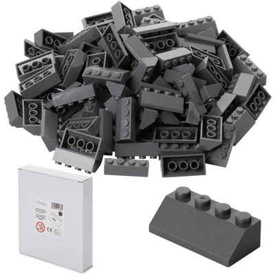 Katara Konstruktionsspielsteine 100 Steckbausteine in Dachform, (Packung), Kompatibel zu allen anderen Herstellern, in vielen Farben erhältlich