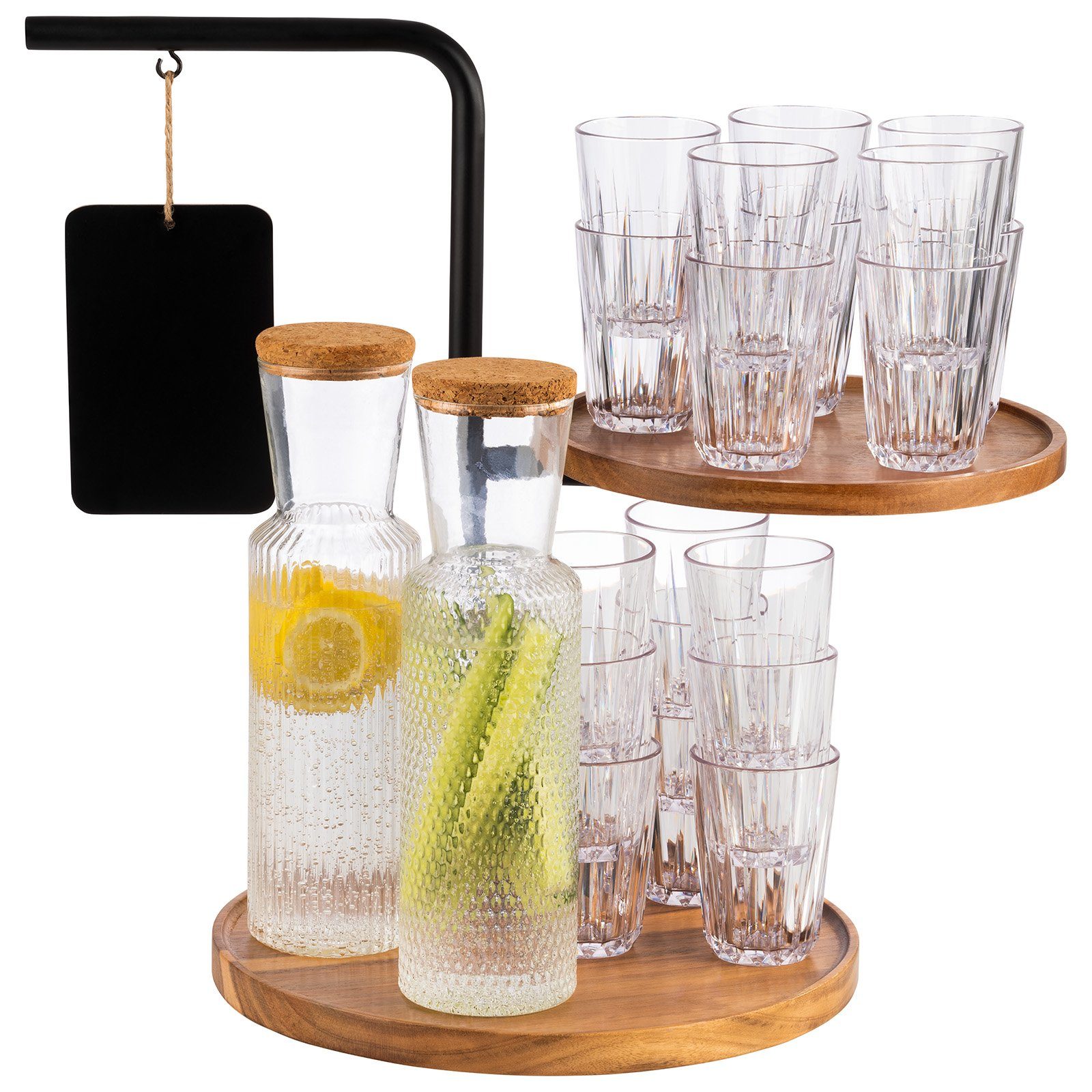 APS Etagere IRON, Holzwerkstoff, Metall, (Set, 5-tlg), 2-stufig, vielfältige Präsentationsmöglichkeiten