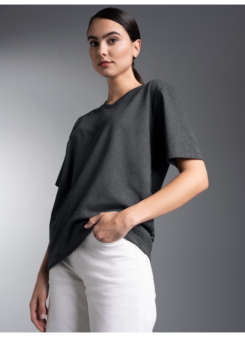 Trigema T-Shirt TRIGEMA V-Shirt DELUXE Baumwolle (1-tlg)
