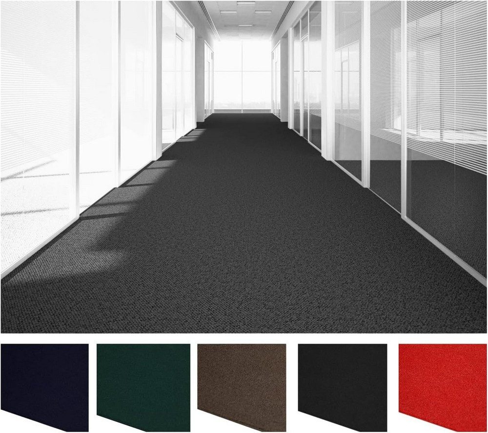 MDEKOR Nadelvliesteppich Teppichboden Meterware - Teppich Läufer, 50x200cm Stahl