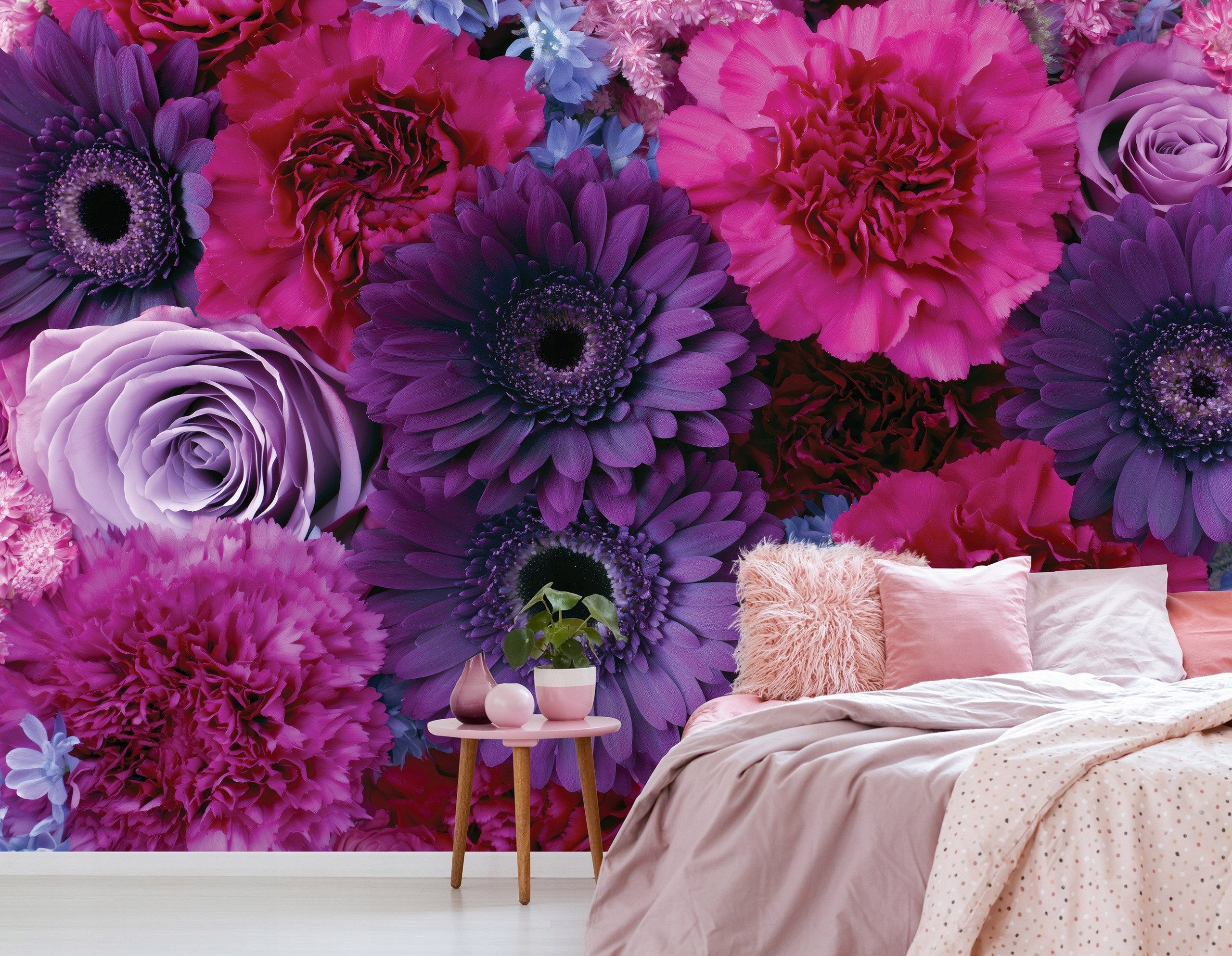 Wallarena Fototapete Blumen Vlies reißfest 3D UV-beständig Schlafzimmer Wohnzimmer, glatt, 3D-Effekt, 150 x 105 cm