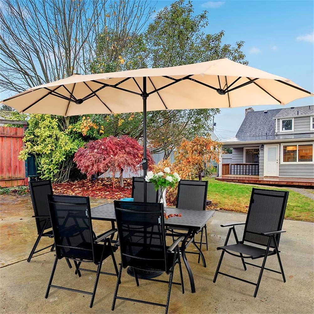 PHI VILLA Gartentisch (Outdoor Garten Esstisch Wetterfest, 1 outdoor esstische), Outdoor Terrasse Tisch für 6 Personen 152 * 97cm – Bild 2 von 5
