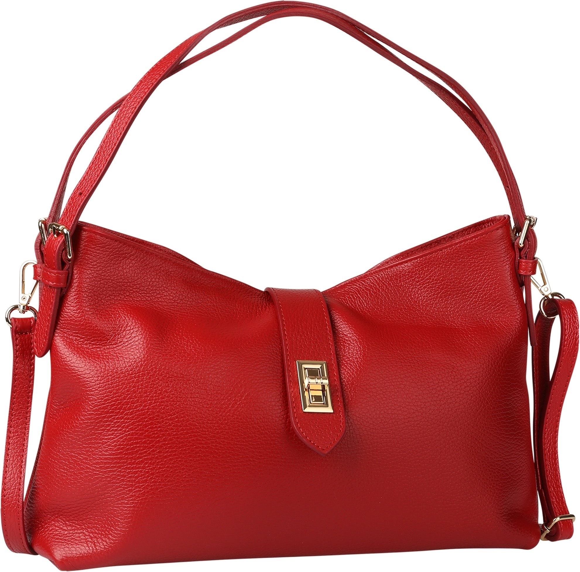 Toscanto Schultertasche Toscanto Tasche dunkelrot Schultertasche (Schultertasche), Damen Schultertasche Leder, dunkelrot ca. 37cm x ca. 25cm