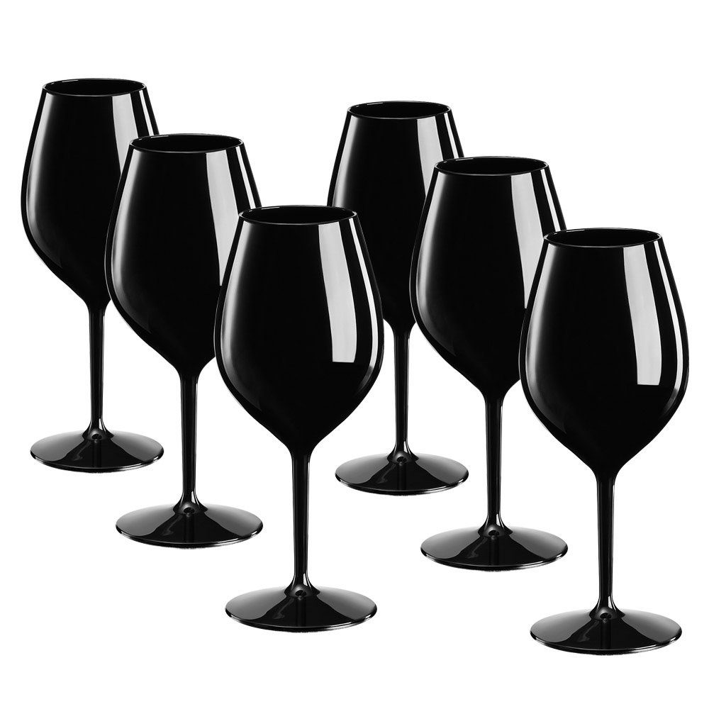 Doimoflair Rotweinglas DoimoFlair Weingläser aus Kunststoff bruchsicher Plastik 51 cl., 6-tlg.